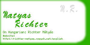 matyas richter business card