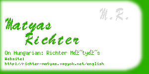 matyas richter business card